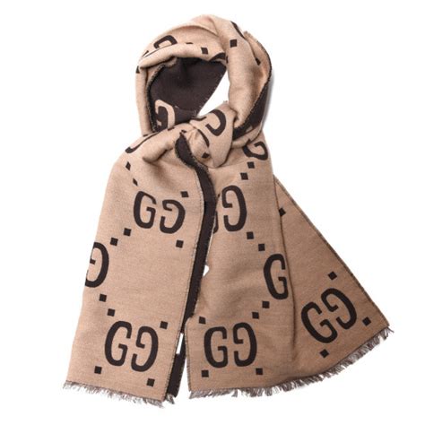 gucci brown scarves|gucci scarf with fur.